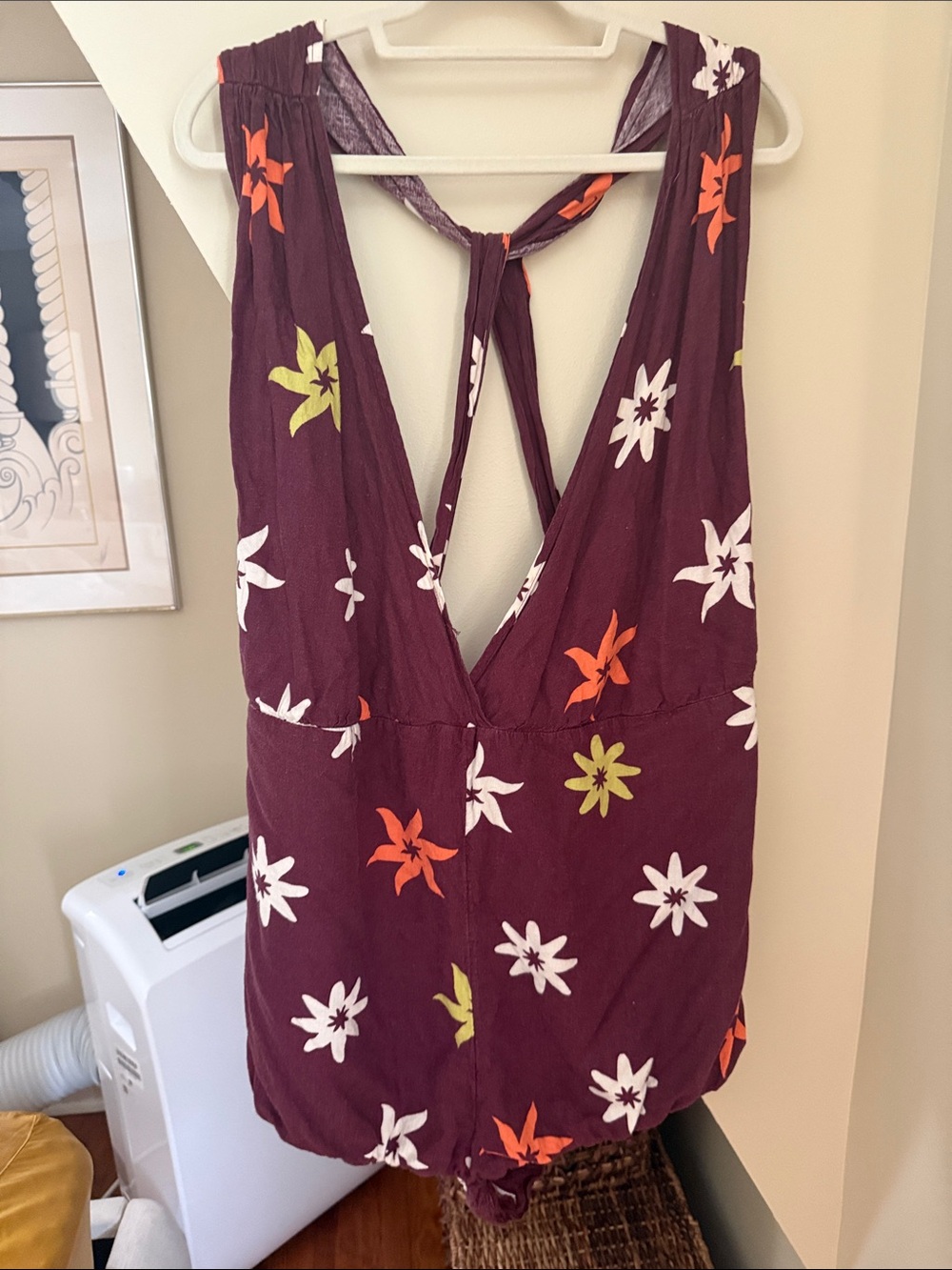 Anthropologie Floral Sleeveless Romper with bloomer shorts